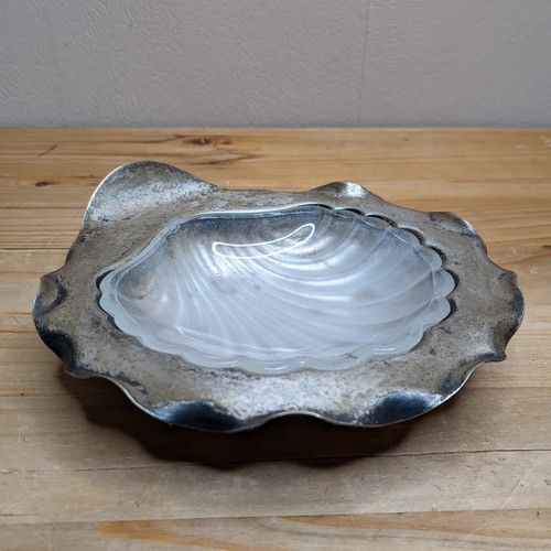 Antik silber teller butterdose - antik,