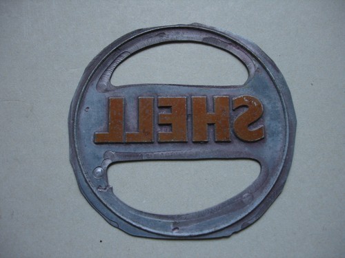 Vintage shell werbedruckplatte - vintage,