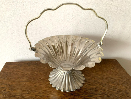 Vintage silber teller korb - teller, korb/bon