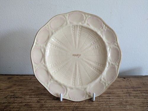 Belleek shell brot butter - belleek,